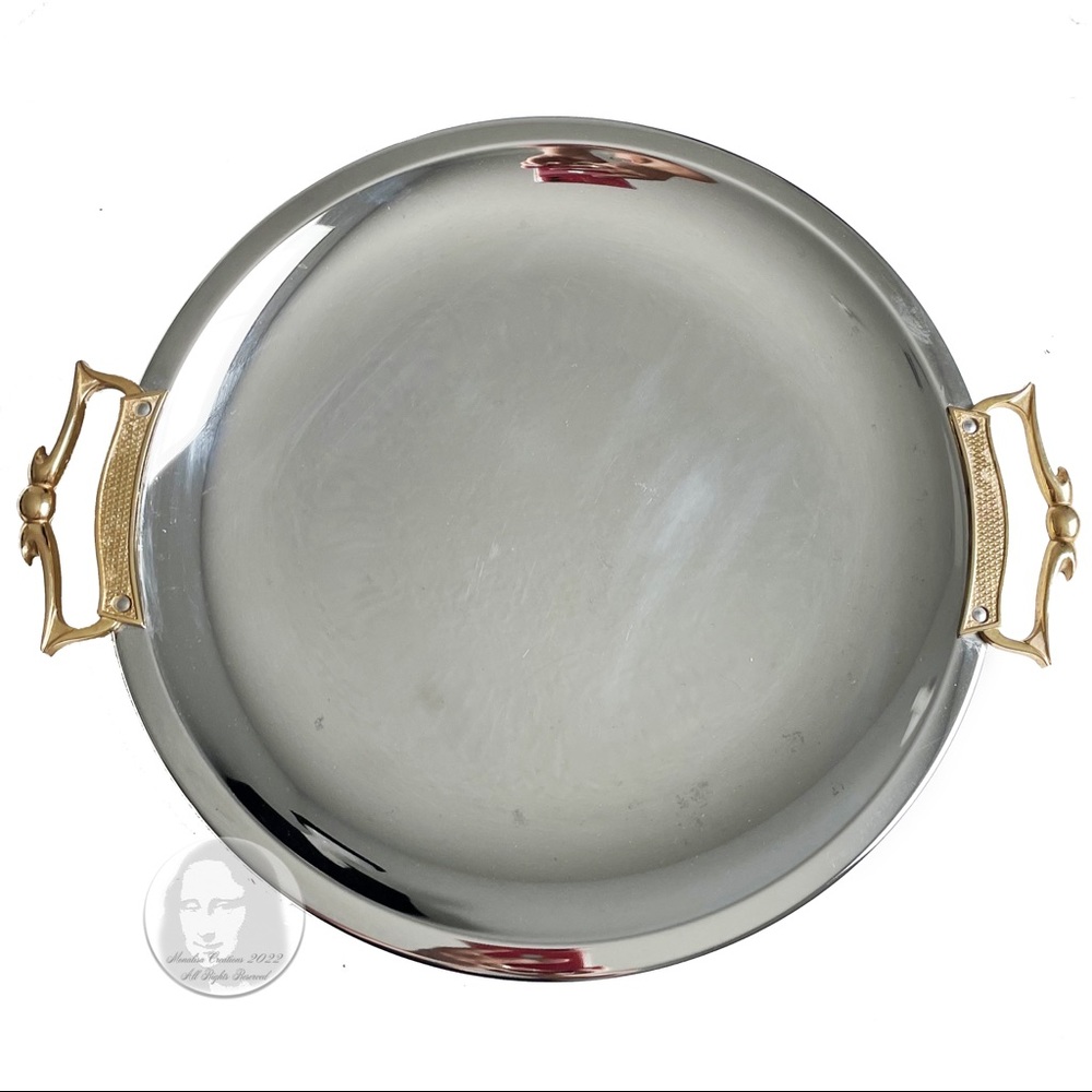 Vintage Kromex Serving Tray Platter Barware Home Decor Hollywood Regency Style